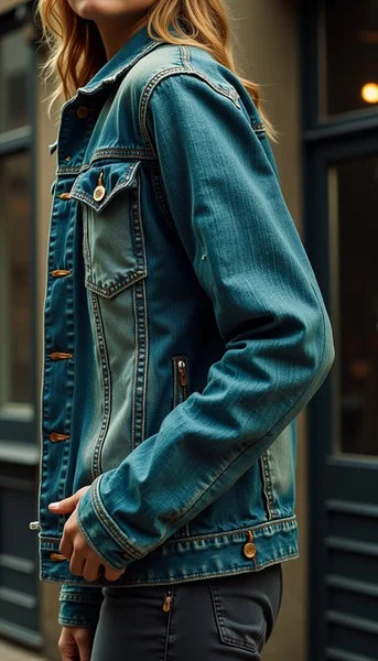 Denim kumaş üzerine özel renk boyama sanatı 1